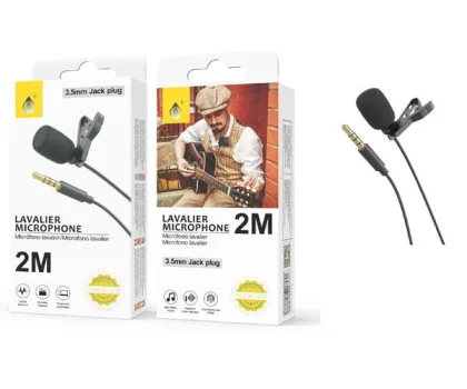 One+ Microfono con clip solapa NR9143 / 2m Negro