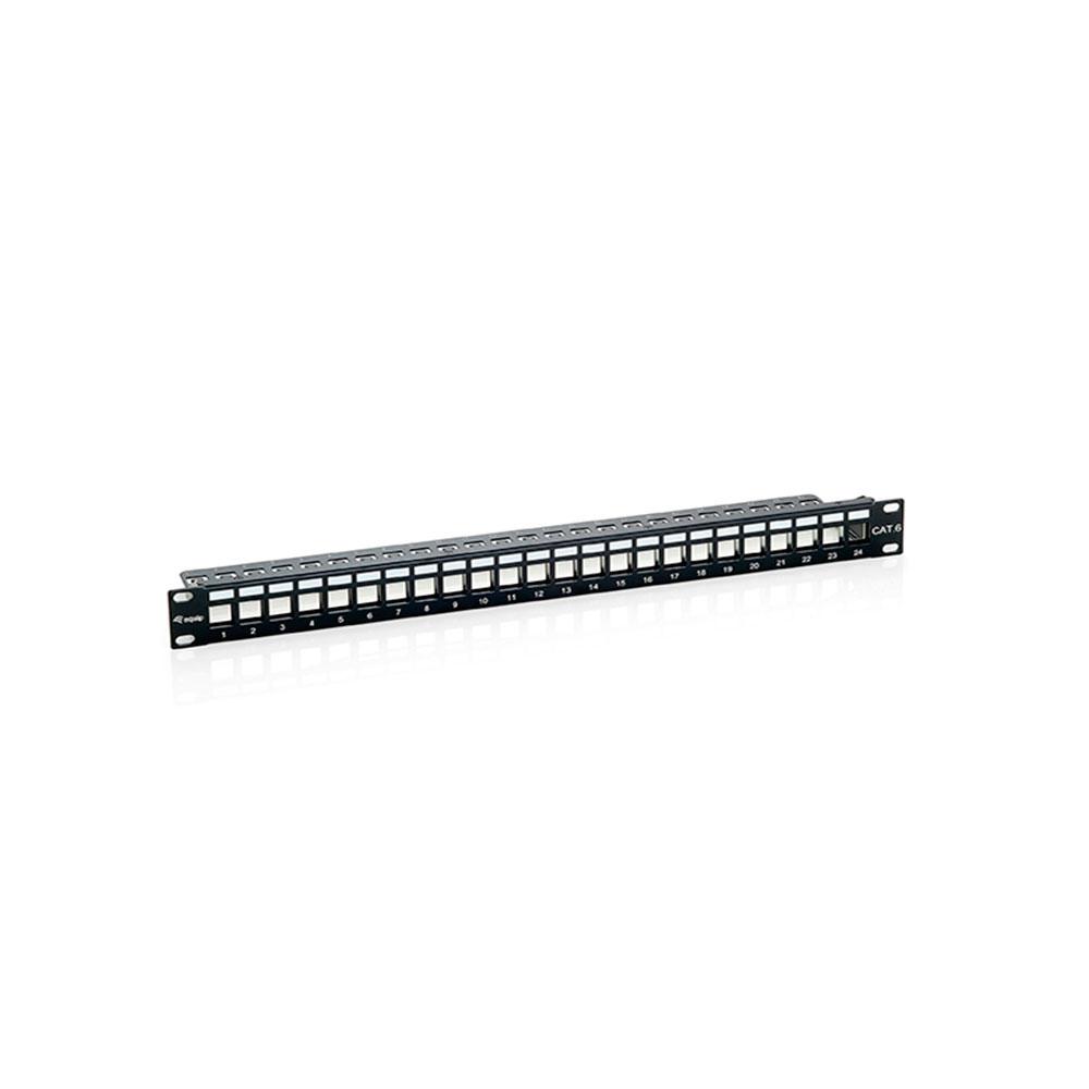 ÷ Patch panel vacio cat.6 apantallado 24 puertos keystone 1u