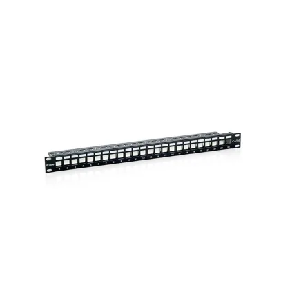 Equip ÷ Patch panel vacio cat.6 apantallado 24 puertos keystone 1u