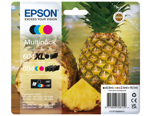 Epson Cartucho 4 colores Multipack 604XL Negro