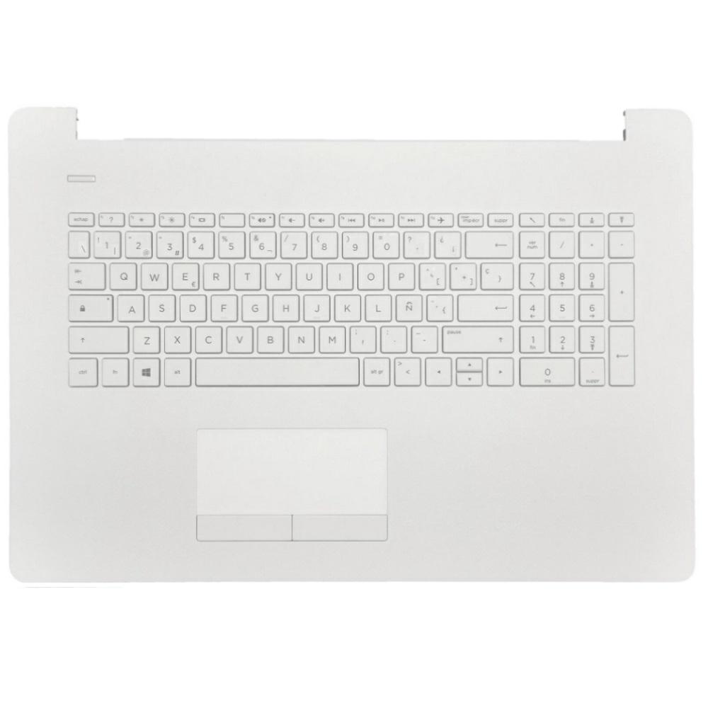 Top case + Teclado compatible para portátil HP 17-BS / 17-BY Blanco Intro horizontal