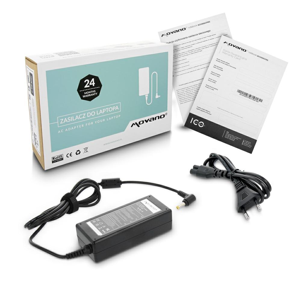 Cargador compatible para portátil ACER / ASUS / MEDION 65W 19V 3.42A 5.5x1.7 mm Movano