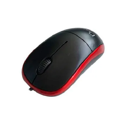 L-Link Raton óptico USB Negro / Rojo