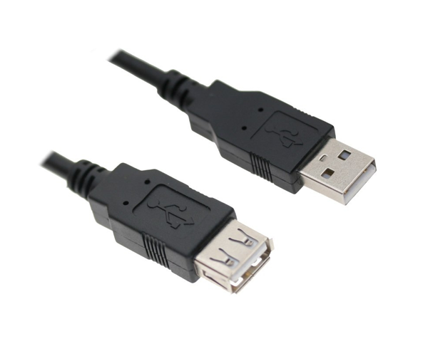 Cable prolongador USB 2.0  M/H  1.8 m / Negro / CCP-USB2-AMAF-6