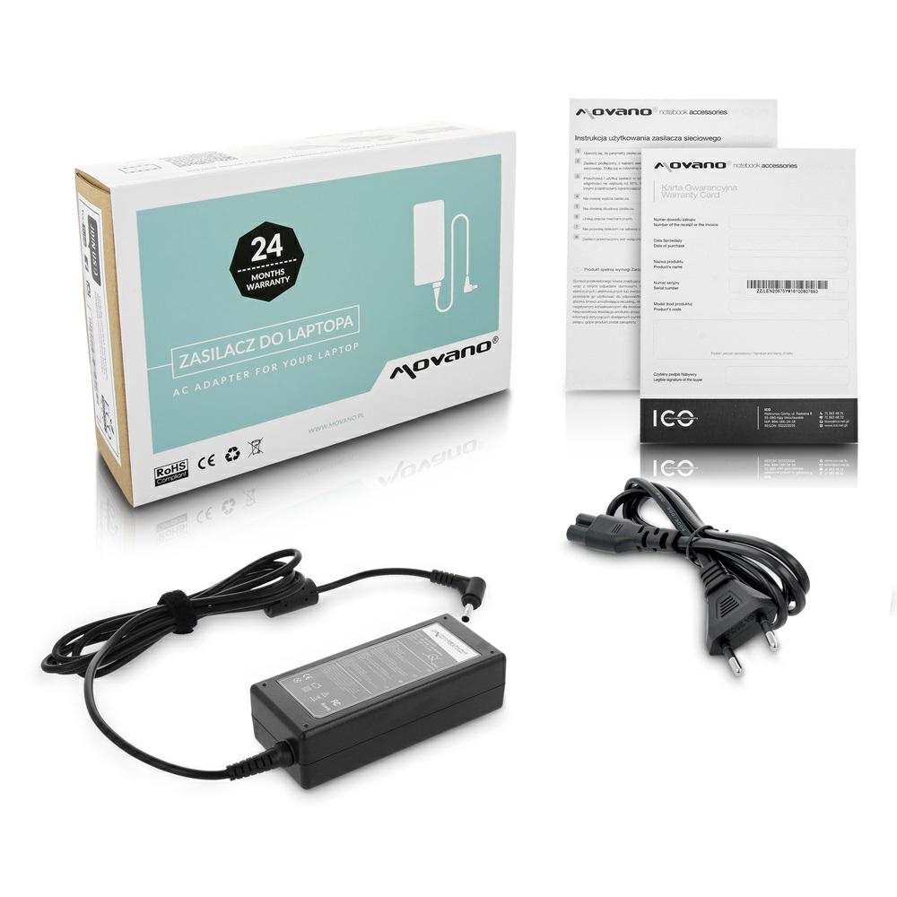 Cargador compatible para portátil ASUS 65W 19V 3.42A 4.5x3.0 mm Movano