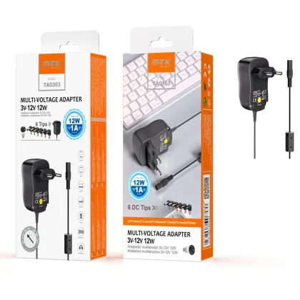 Mtk universal manual 12W / 1A / 3v-12v / 6 conectores / 1.2m / TA0363 / / 0053632