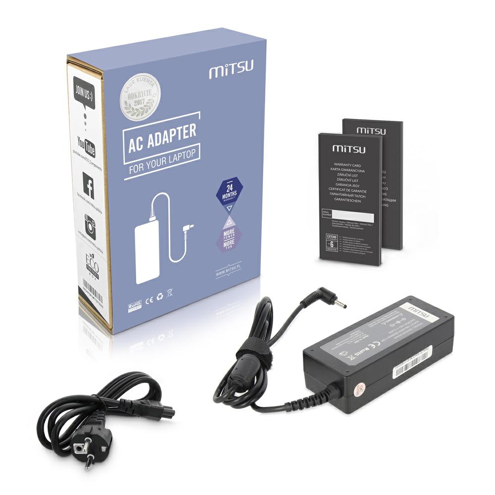 Cargador compatible para portátil ACER / ASUS / LG 65W 19V 3.42A 3.0x1.1 mm Mitsu