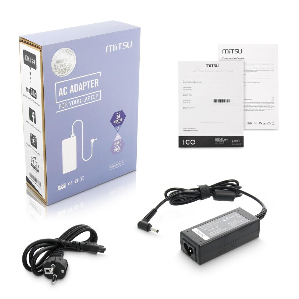 Cargador compatible para portátil ASUS 45W 19V 2.37A 4.0x1.35 mm Mitsu