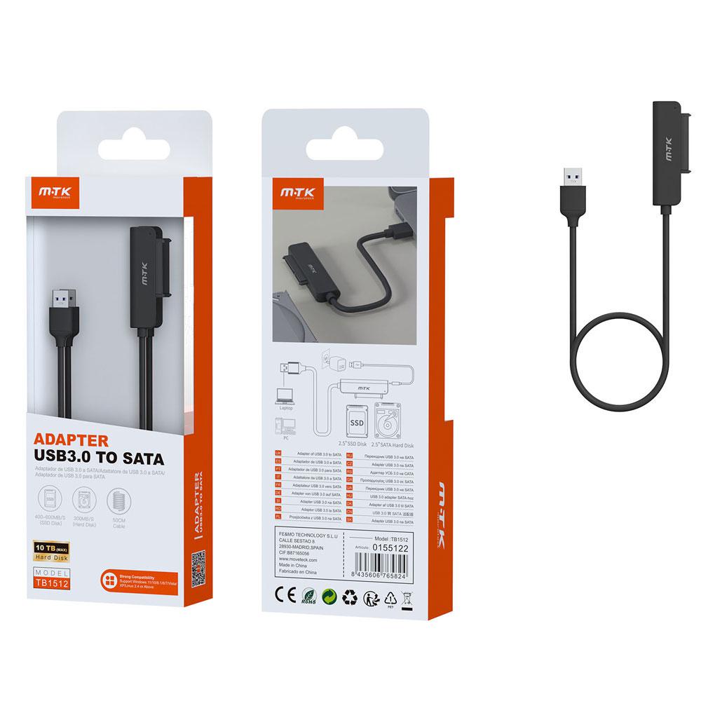 Cable adaptador USB 3.0 a Sata / SSD - HDD 2.5\" / 50 cm / TB1512 / MTK / 01551225