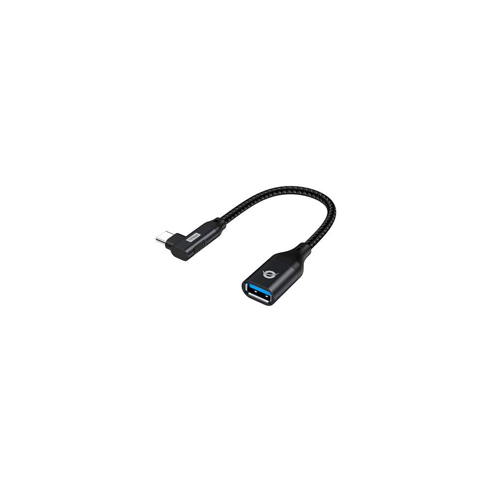 Adaptador OTG Type-C 3.2 Macho a Usb Hembra Conceptronic / Acodado 90º / ABBY19B