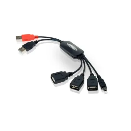 Conceptronic Hub 3 Puertos USB 2.0 + 1 Mini USB / / USB-A De Alimentacion Negro