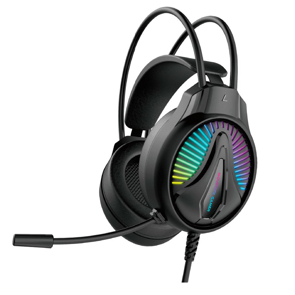 Auriculares Gaming TC3239 con microfono / 40mm / RGB / Control de volumen / PC-PS4-Xbox / Negro / MTK / 0352392