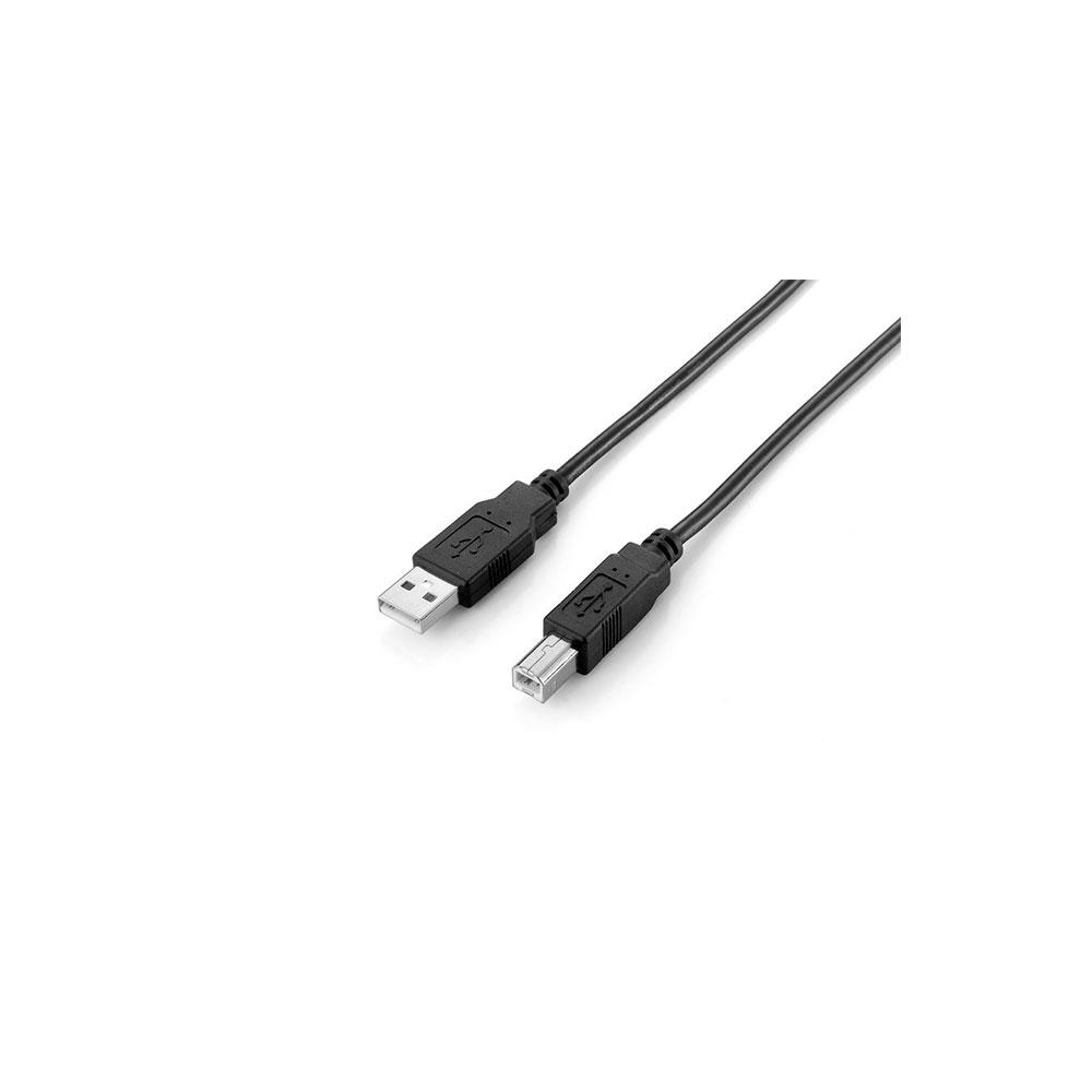 Cable USB 2.0 impresora - tipo a/b  M/M  1.8m Negro Equip 128860