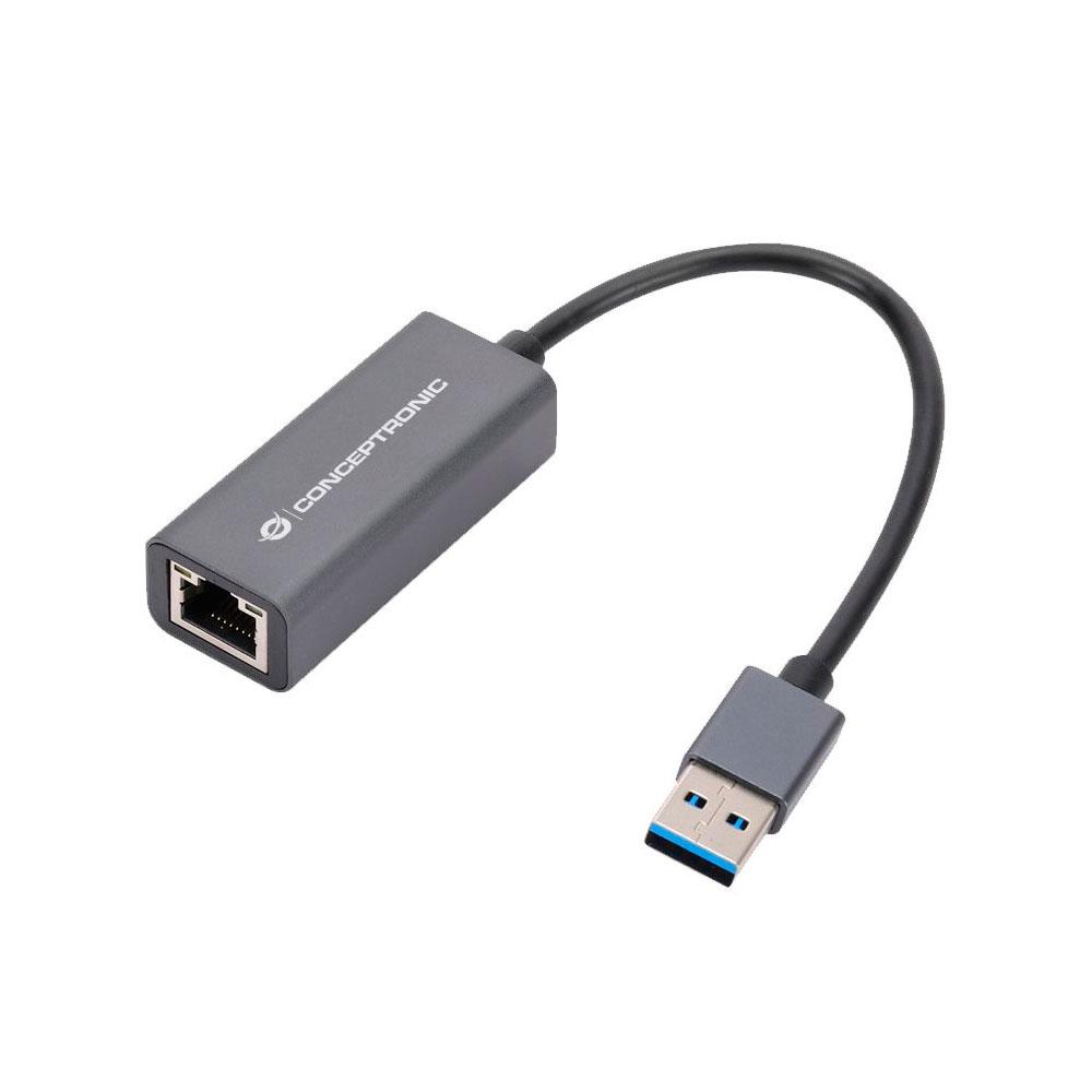 Adaptador conversor USB 3.0 a Ethernet Gigabit RJ45 / Nintendo Switch / Conceptronic / ABBY08G