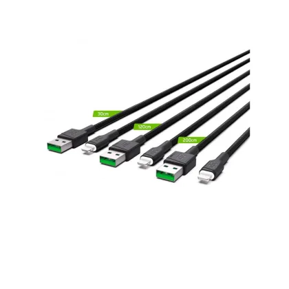 Greencell datos Type-C a Lightning (iphone/ipad) Set x3 / 30cm / 120cm / 200 cm / KABGCSET04