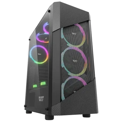 Darkflash Caja Gaming Pollux Negra / Atx / Cristal Templado / Ventiladores No incluidos