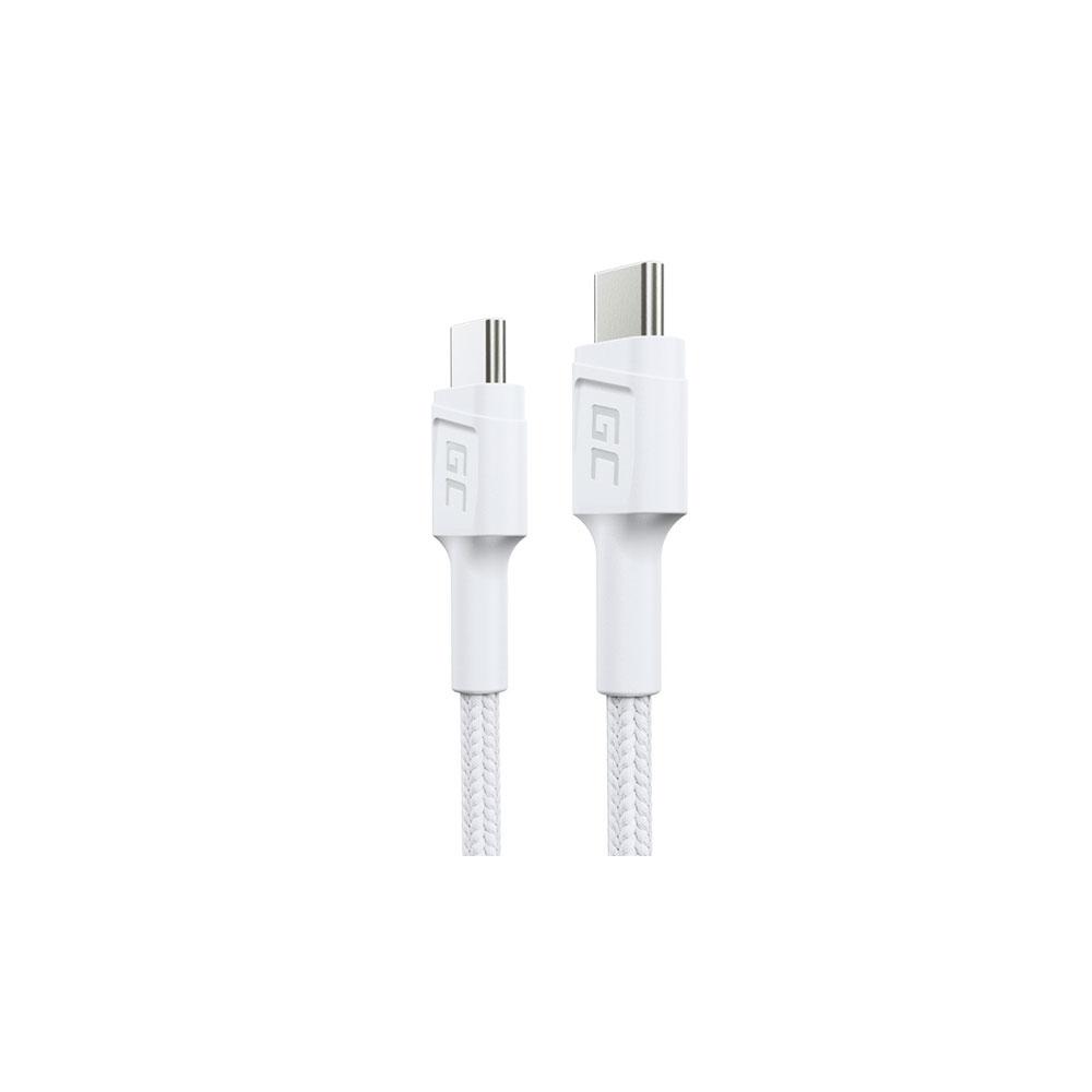 Cable datos Type-C M/M / 0.3m / Qc 3.0 / PD 60w / Blanco / KABGC31W / Greencell