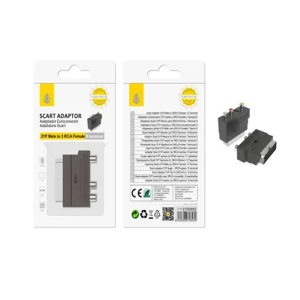L-Link Video Euroconector Scart a Rca / S-Video / NB1305 Negro