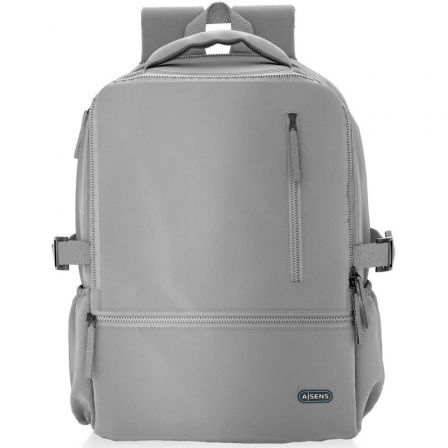 Aisens Mochila ASBG-BP087-GR para Portátiles hasta 15.6"/ Impermeable Gris