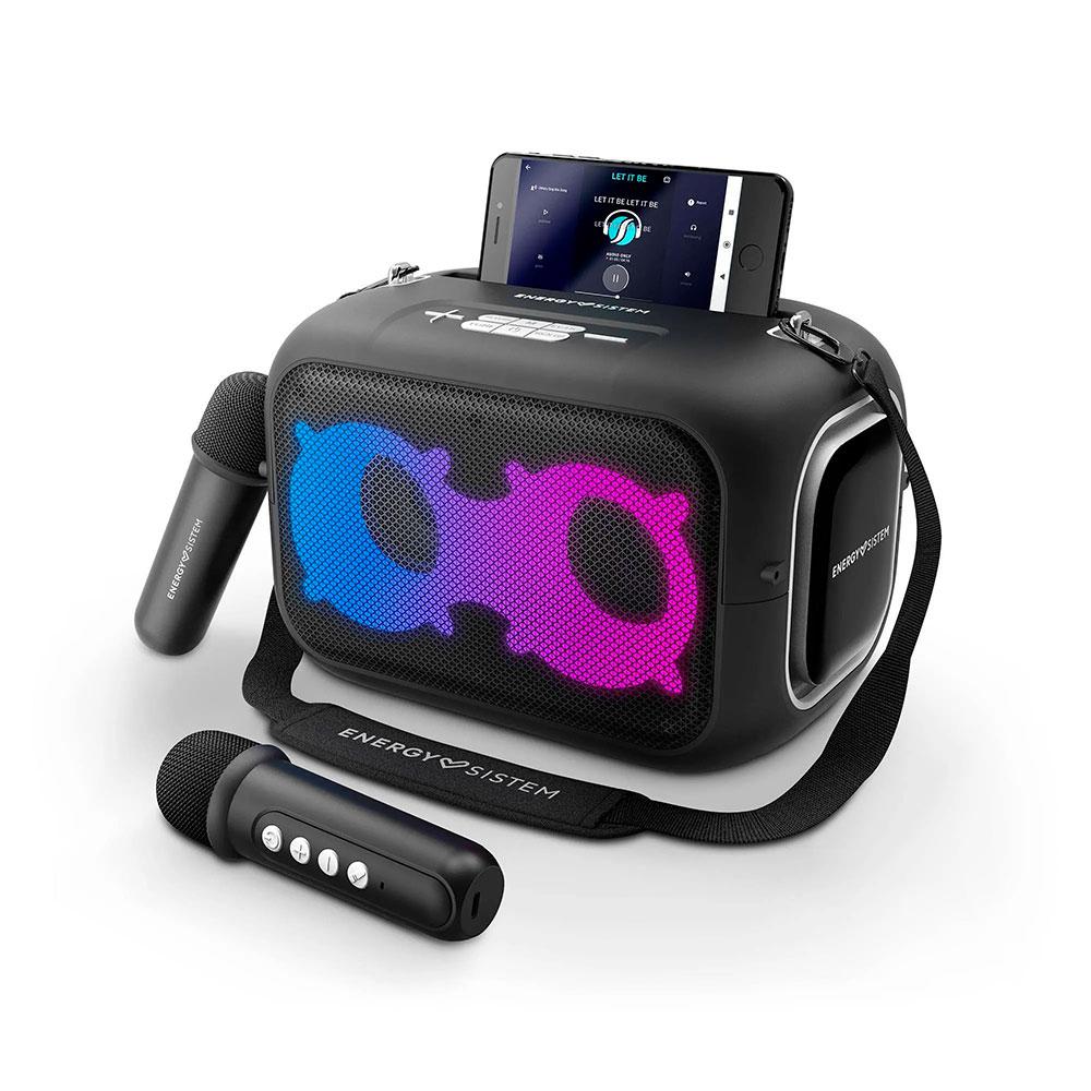 ÷ Altavoz bluetooth portable energy sistem karaokestar 60w true wireless led 8h bat 2 mic inalambr