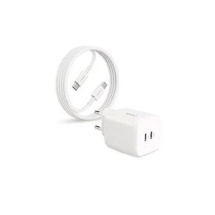 2-POWER Cargador genérico para Apple 65W + Cable 2M / 2xType-C / CAA0023A