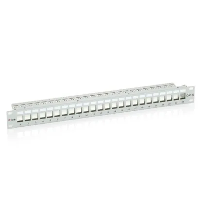 Equip ÷ Patch panel 24 puertos cat.6 apantallado vacio color gris