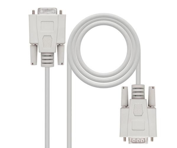 Cable serie rs232 db9 macho a db9 hembra 3m / Nanocable 10.14.0203