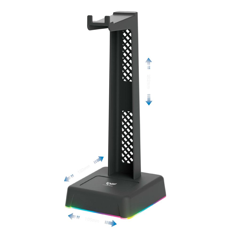 Soporte para auriculares Gaming TG7245 / Luz RGB / Cable 1.9m / Negro / MTK