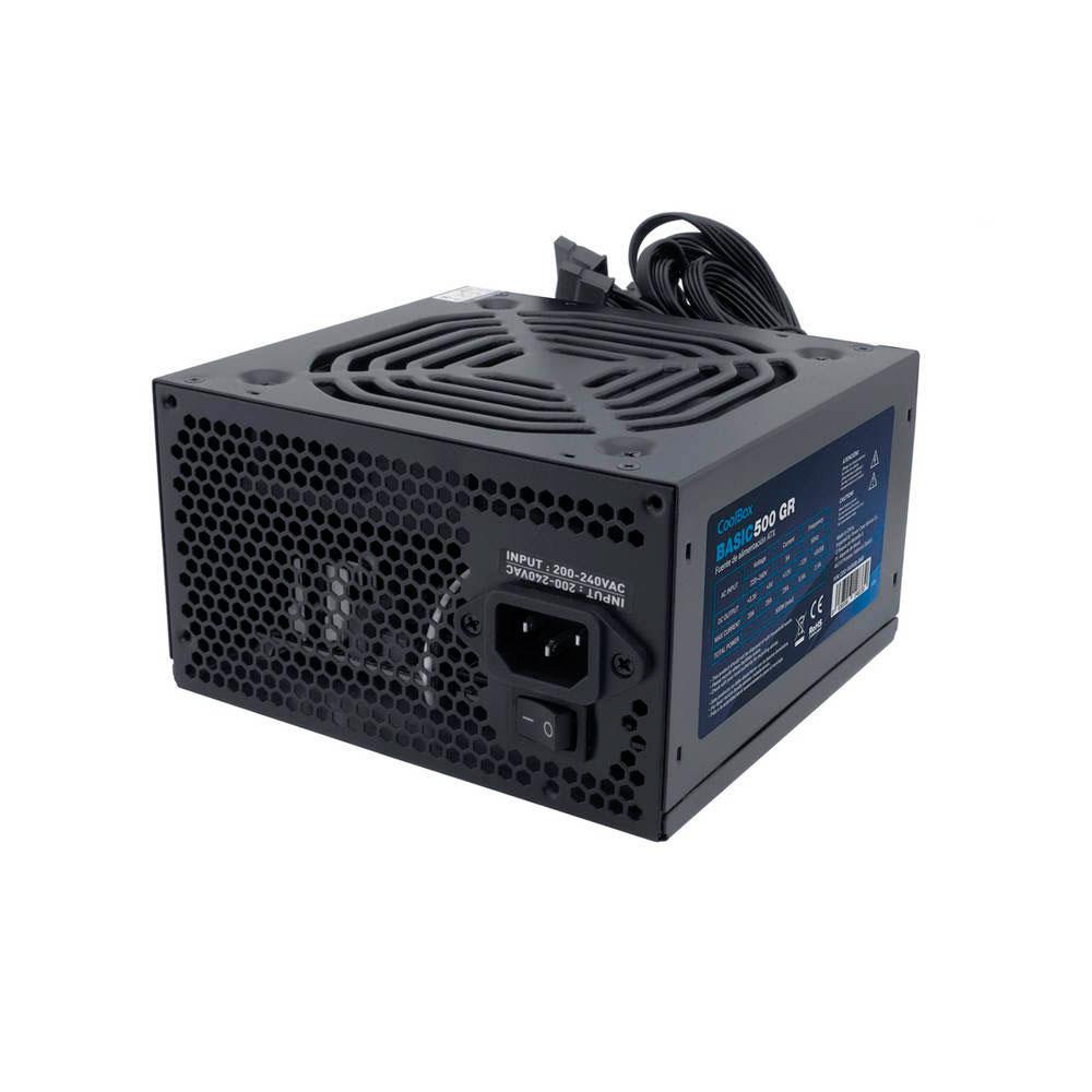 Fuente alimentacion ATX 500w Coolbox Basic / Fan 12cm / Negra / COO-FA500B-BKB