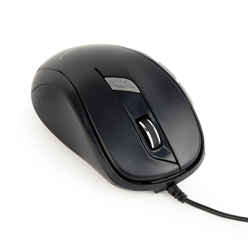 Raton óptico Gembird / 1600 Dpi / 6 Botones /  Negro / MUS-6B-01