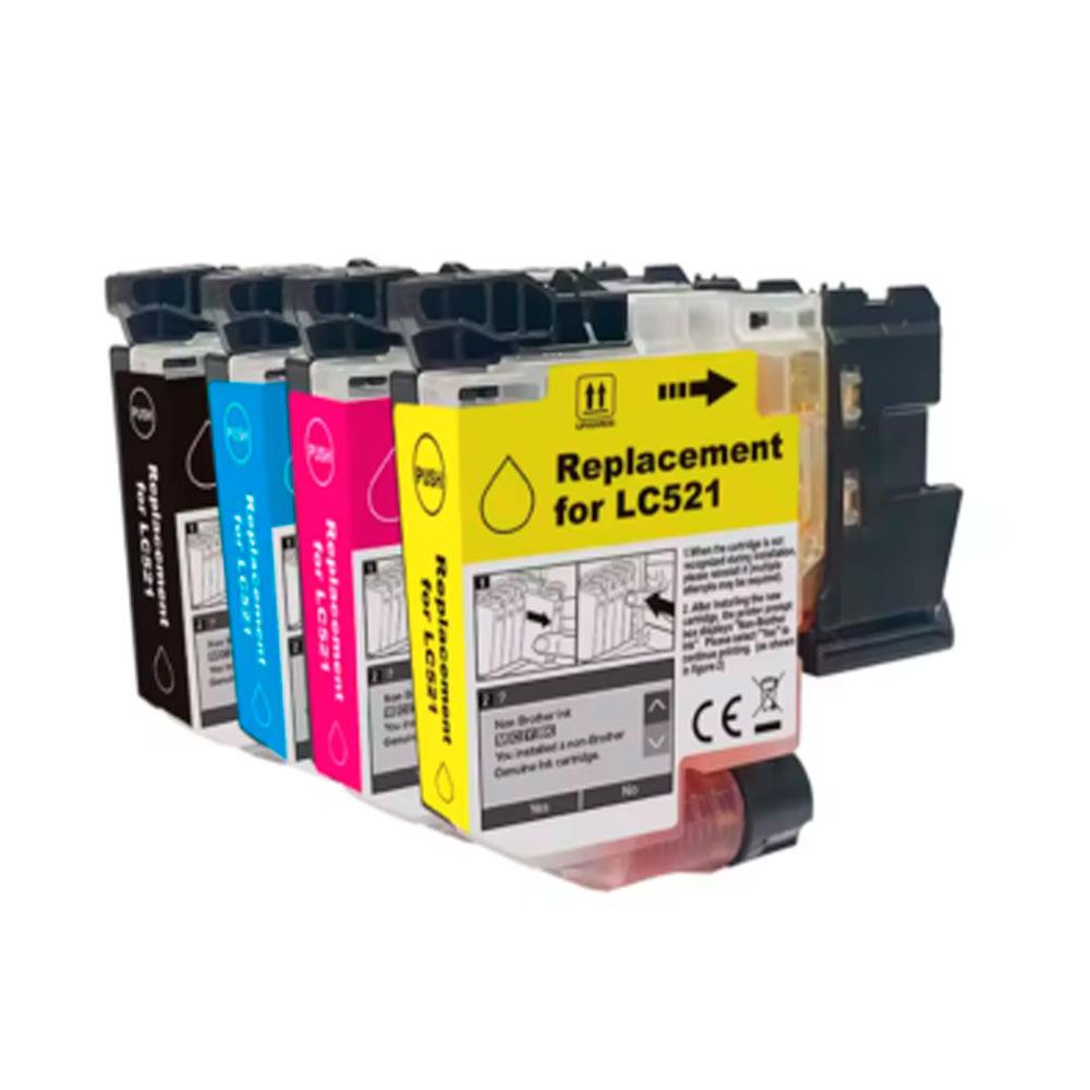 Tinta genérica para BROTHER LC521 Cian