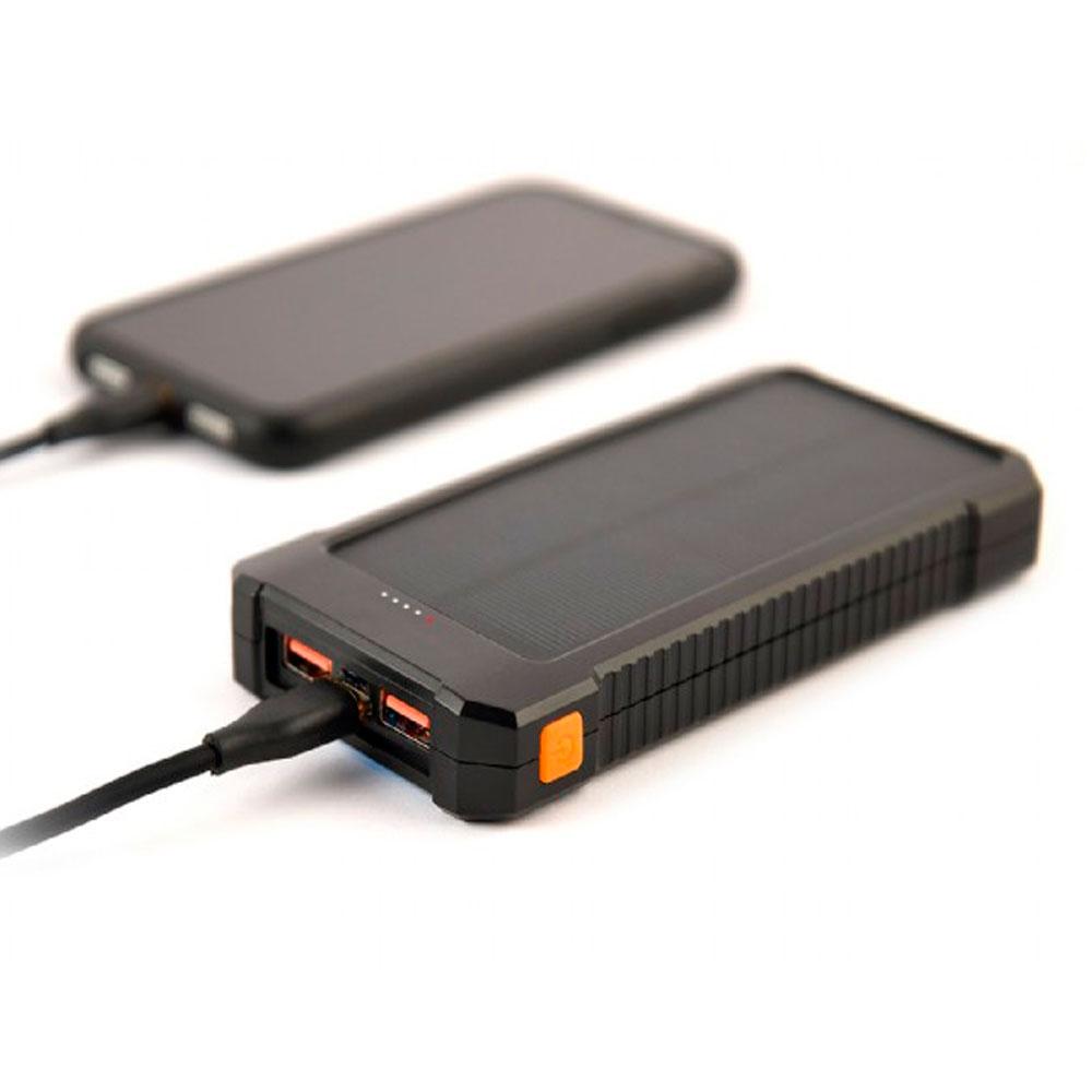 PowerBank Solar Gembird Type-C / 10.000 mah / 1x Type-C / 2x USB / Negro / PB10-SOLAR-1
