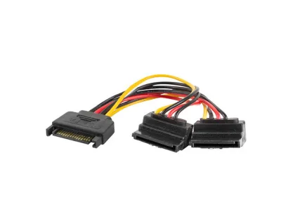 Lanberg alimentacion SATA macho - 2x SATA hembra 15cm