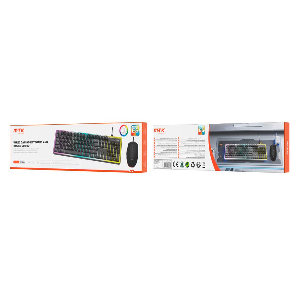 Combo Teclado + Raton USB TG7290 / 6.400 Dpi / 105 Teclas / Negro / MTK