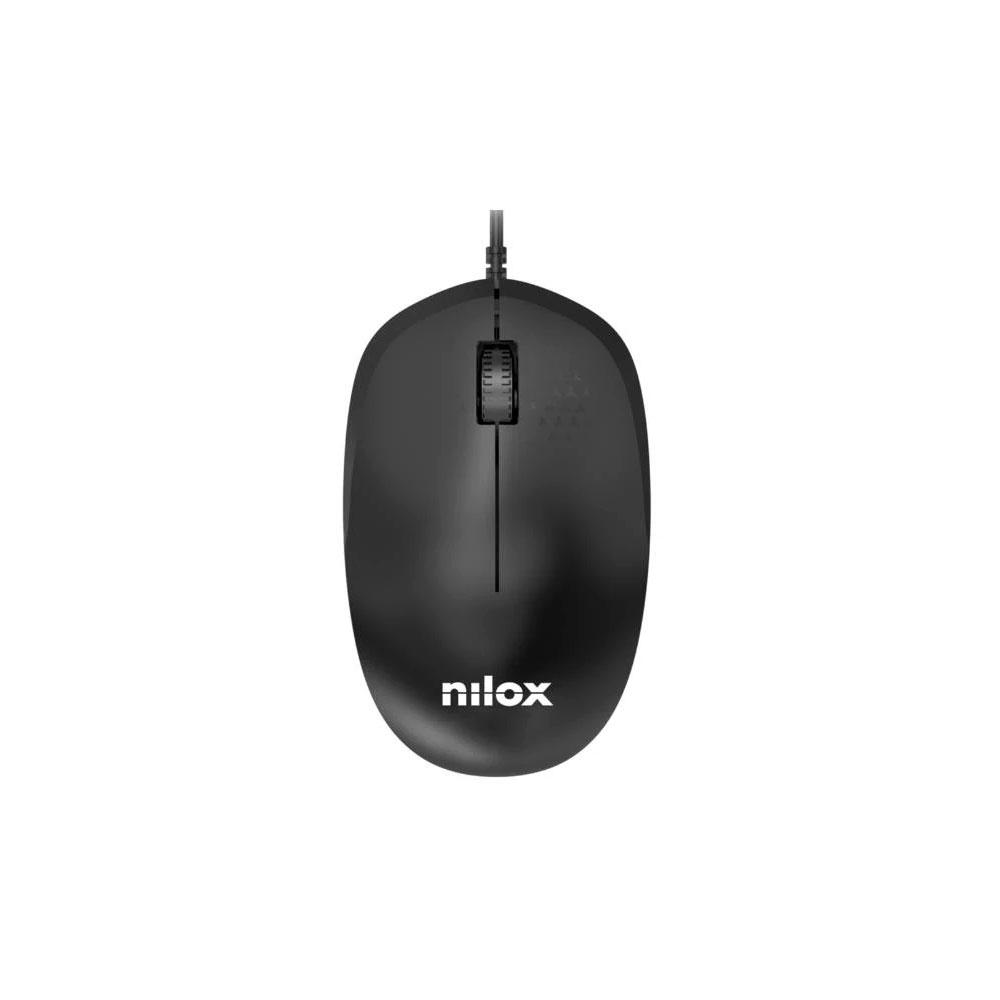 Raton Usb Nilox / 1200 Dpi / 3 botones / Rueda de desplazamiento / Negro / MOUSB1012