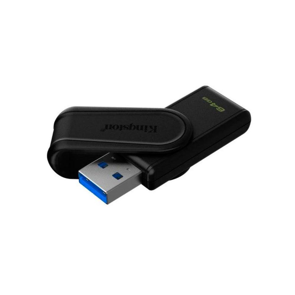Pendrive Kingston Exodia S  64Gb USB 3.2 Gen.1 / Tapa Giratoria / Negro / DTXS/64GB