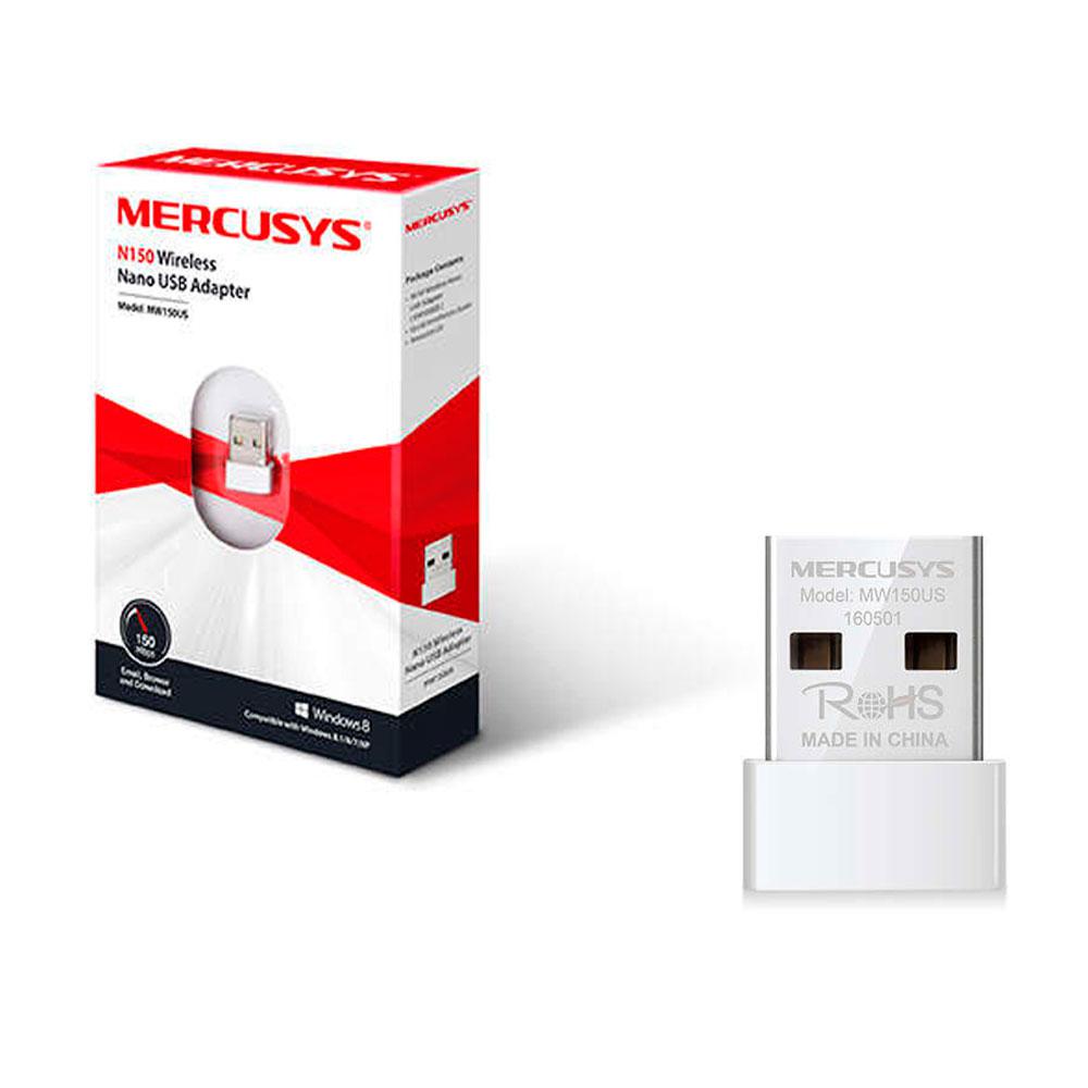 Tarjeta de red USB Wifi Nano Mercusys N150 / 150 Mbps / Blanco / MW150US