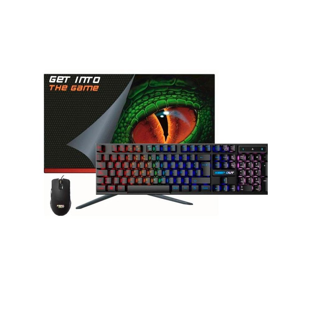Pack Monitor 22\" + Teclado + Raton Keep Out Gaming XGM22KITV2 / Negro