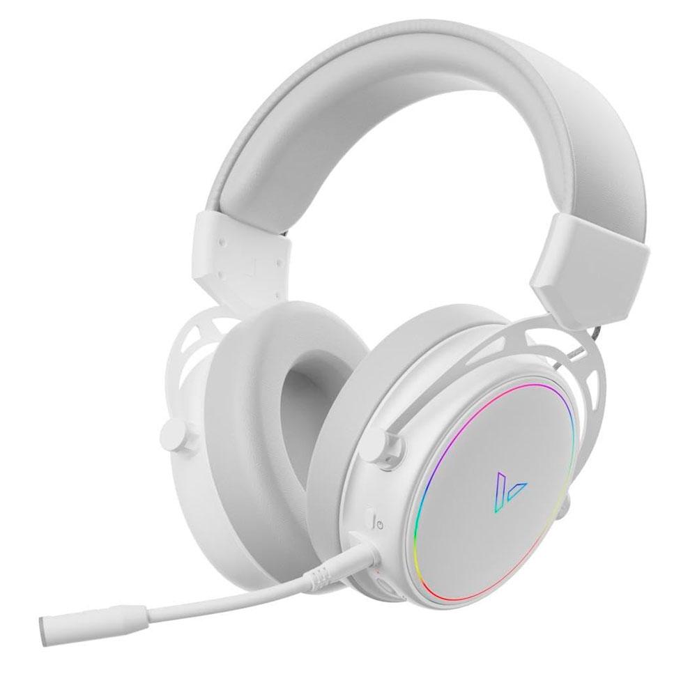 Auriculares inalambricos RAPOO VH800 Gaming / BT 5.2 / RF 2.4Ghz / RGB / Cancelacion de ruido / Blanco