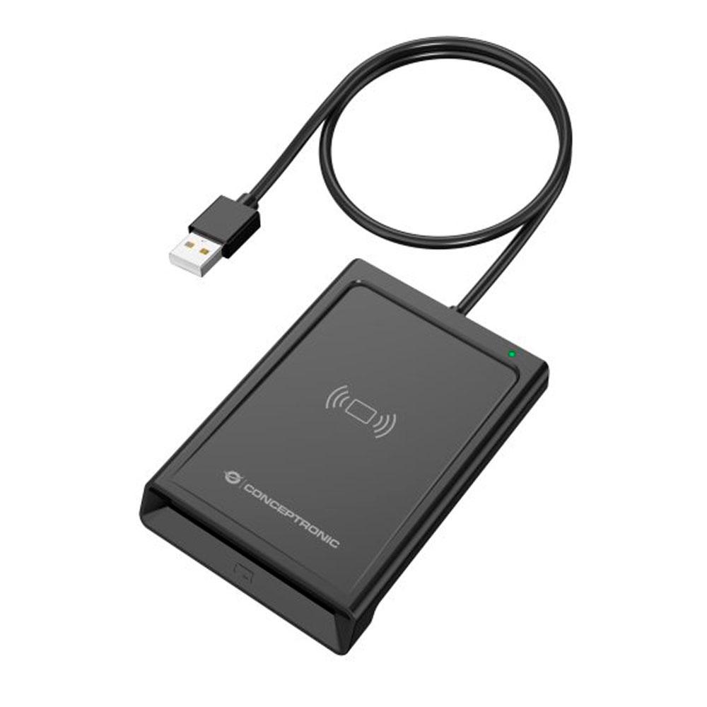 Lector Dnie Externo sin contacto Conceptronic USB / NFC / eID / EMV /  Negro /  BIAN11B