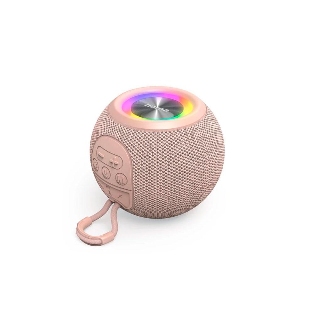 ÷ Altavoz bluetooth portable hama ball shape 5w iluminacion led tws bateria 10h manos libres color ros