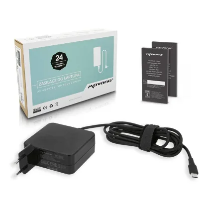 Movano Cargador para universal automático 65W 20V 3.25A Type-C Negro