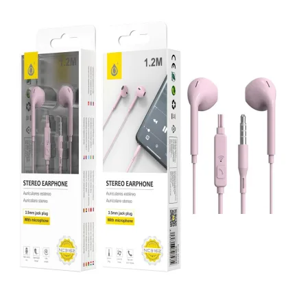 One+ con Micro intrauditivos NC3162 Speedy / Sin silicona / Boton control / 1.2m Rosa