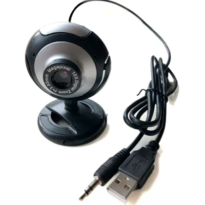 ÷ Camara web zero-max zm-020 480p LED microfono color negro / gris