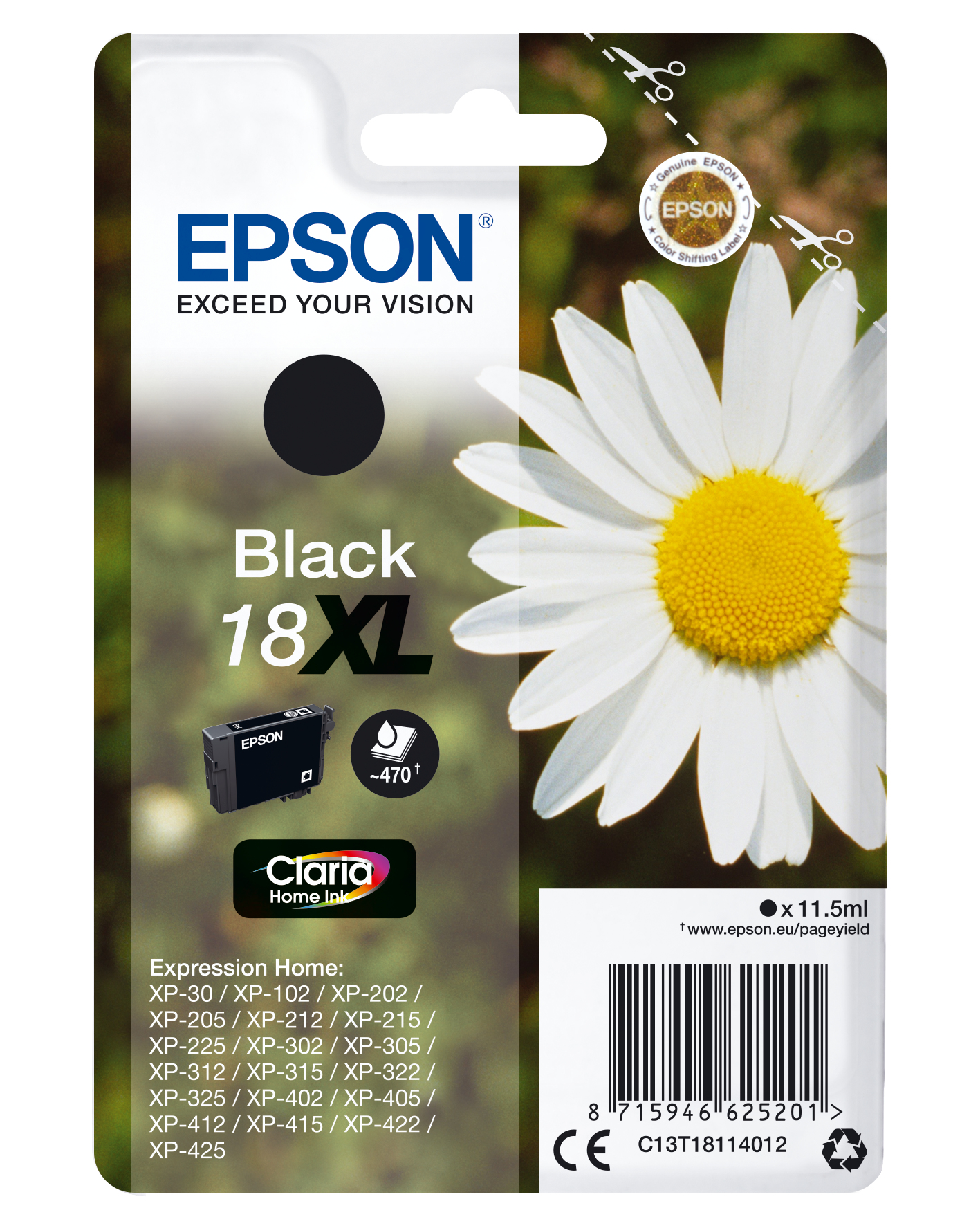 ÷ Tinta original epson t1811 xl negro c13t18114012 11.5ml