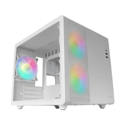 Mars Gamin ÷ Caja microatx cube gaming mars gaming mc400 white