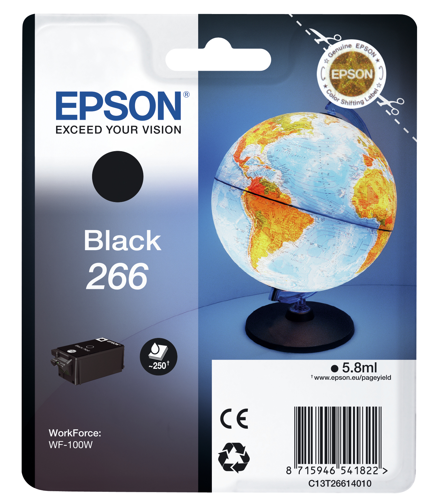 ÷ Tinta original epson t266 negro c13t26614010 5.8ml