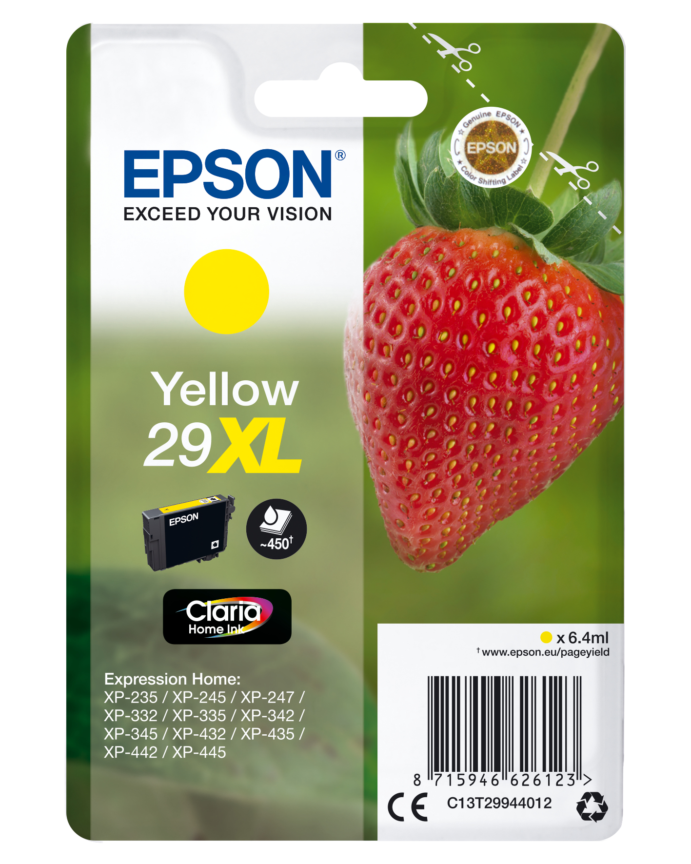 ÷ Tinta original epson t2994 xl amarillo c13t29944012 6.4ml