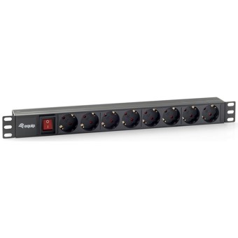 ÷ Regleta alimentacion rack 19\" 1u 8 tomas con interruptor