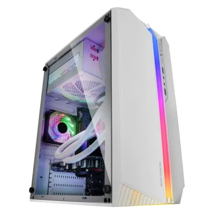Mars Gamin ÷ Caja microatx gaming mars gaming mc-s1 white